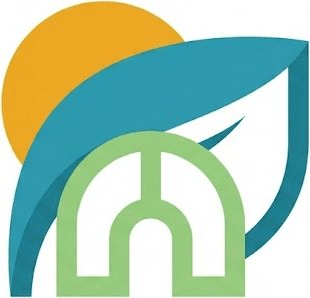 Логотип Аксън Хом: современный символ защиты зимних садов от солнца, чистый дизайн.